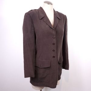 Dana Buchman Brown Silk Blazer